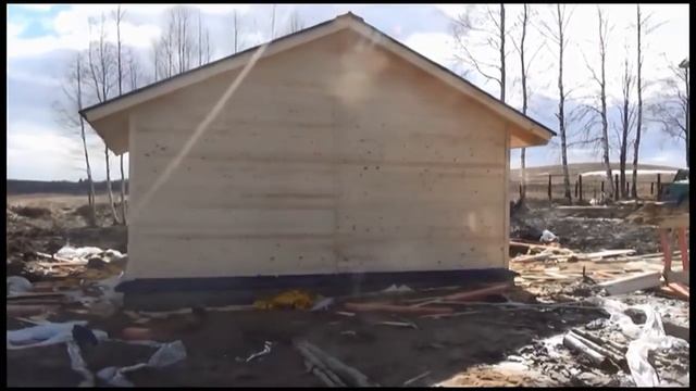 Строительство дома из бруса.