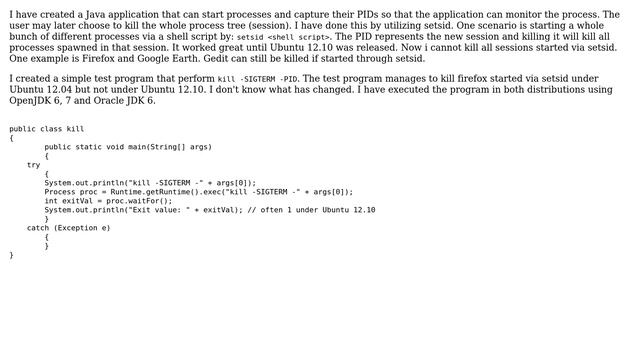 Killing processes from Java смотреть онлайн
