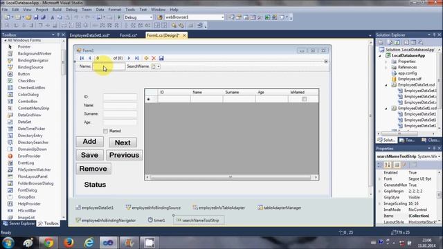 C# SQL Database Tutorial 5: Search data in Local database and Filter in datagridview or table in C# смотреть онлайн