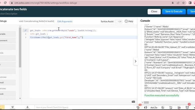 How To Concatenate Two Fields Into Single Using Custom Function In Zoho CRM смотреть онлайн