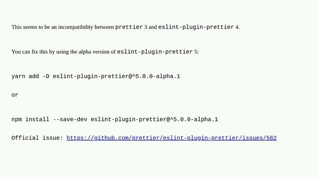 Prettier 3.0.0 TypeError: prettier.resolveConfig.sync is not a function смотреть онлайн