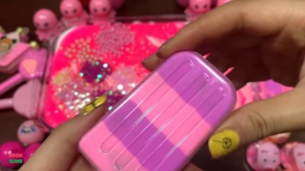 PINK Slime !! Mixing Random Things Into Slime !! Satisfying Slime Videos #1025