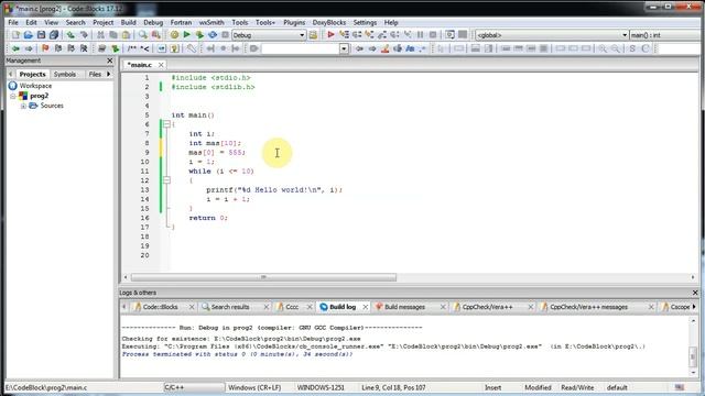 Программирование на Си - Урок 7 - циклы и массивы, напрягаемся! смотреть онлайн