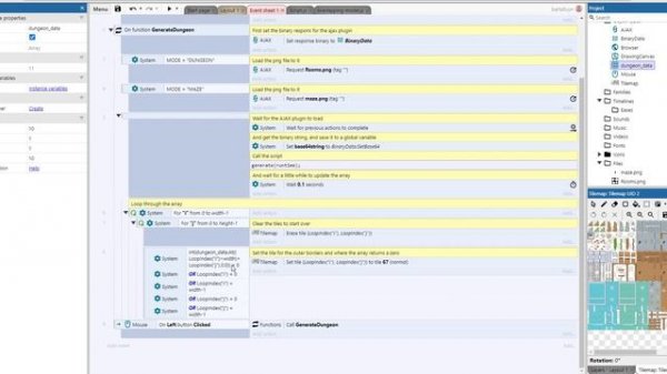 Construct 3 Tutorial : random dungeon and maze generation using wave function collapse