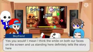 Fnf react to the Indie Cross mod full weeks! (Gacha club)