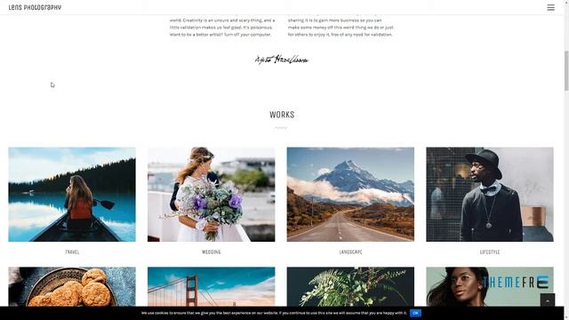 Lens Photography - Photography Portfolio WordPress Theme Tony смотреть онлайн