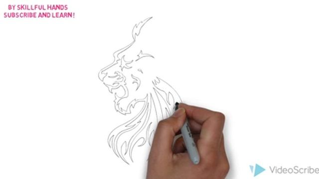 How to Draw a Lion tattoo / Как нарисовать татуировку льва смотреть онлайн