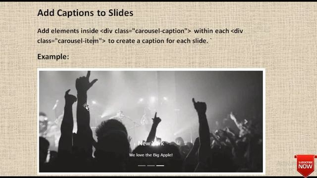 Bootstrap add captions to slides | carousel with caption | add caption into slides | classes смотреть онлайн