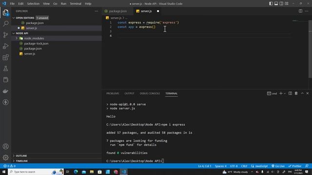 How to Create Node.js and Express Project from Scratch | EP1. Build an API with Node.js and Express смотреть онлайн