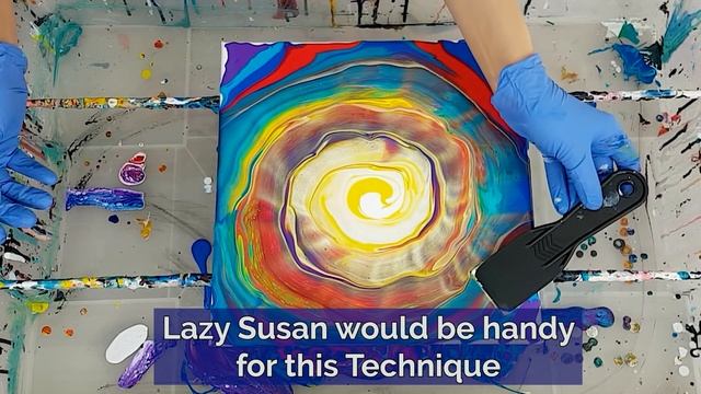 Chameleon Cells Swirl Pour - MUST SEE!?? Tie-Dye effect??? Acrylic Pour Painting Technique смотреть онлайн