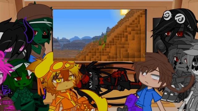 Monster school reacts to animation vs minecraft 29 || gacha || avm ||