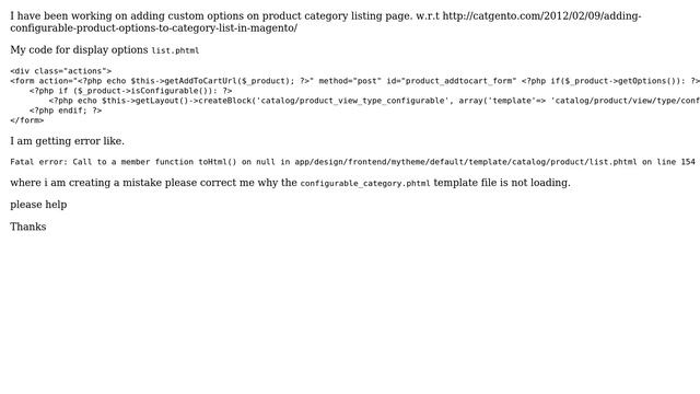 Magento: Magento createBlock : Fatal error : Call to a member function toHtml() смотреть онлайн