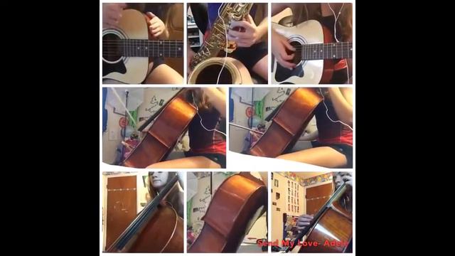 Send My Love- Adele- Tenor Saxophone, Cello, and Guitar COVER смотреть онлайн
