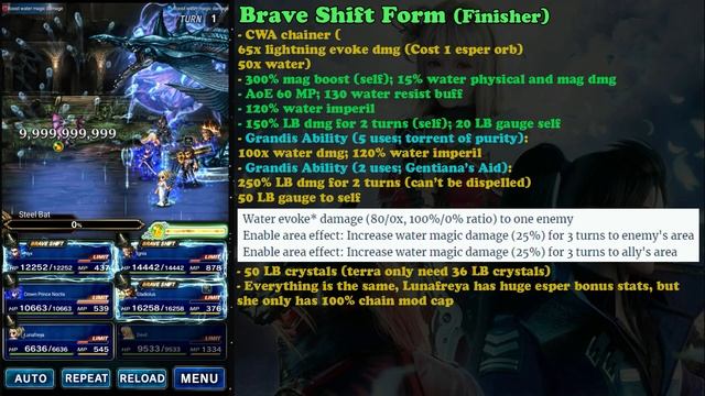 FFBE Neo Vision Oracle Maiden Lunafreya Review: Water Terra (#1274) смотреть онлайн