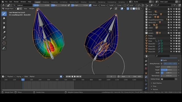 Usando Wiggle bone para animar as orelhas da personagem Blender 2.9! #2 (time lapse) смотреть онлайн