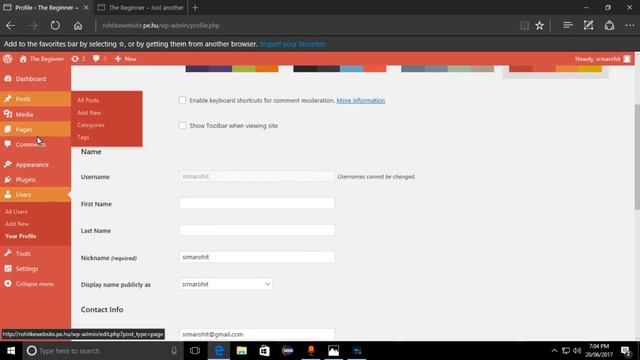 WORDPRESS(Dashboard/Admin Panel Introduction & Profile Update) || Hindi/Urdu смотреть онлайн