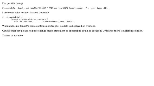 Wordpress: MySQL query - how to escape apostrophe? (2 Solutions!!) смотреть онлайн