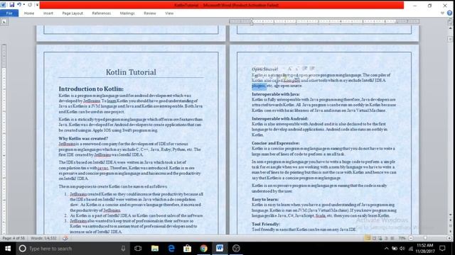 Kotlin Tutorial - Chapter (1): Introduction to Kotlin смотреть онлайн