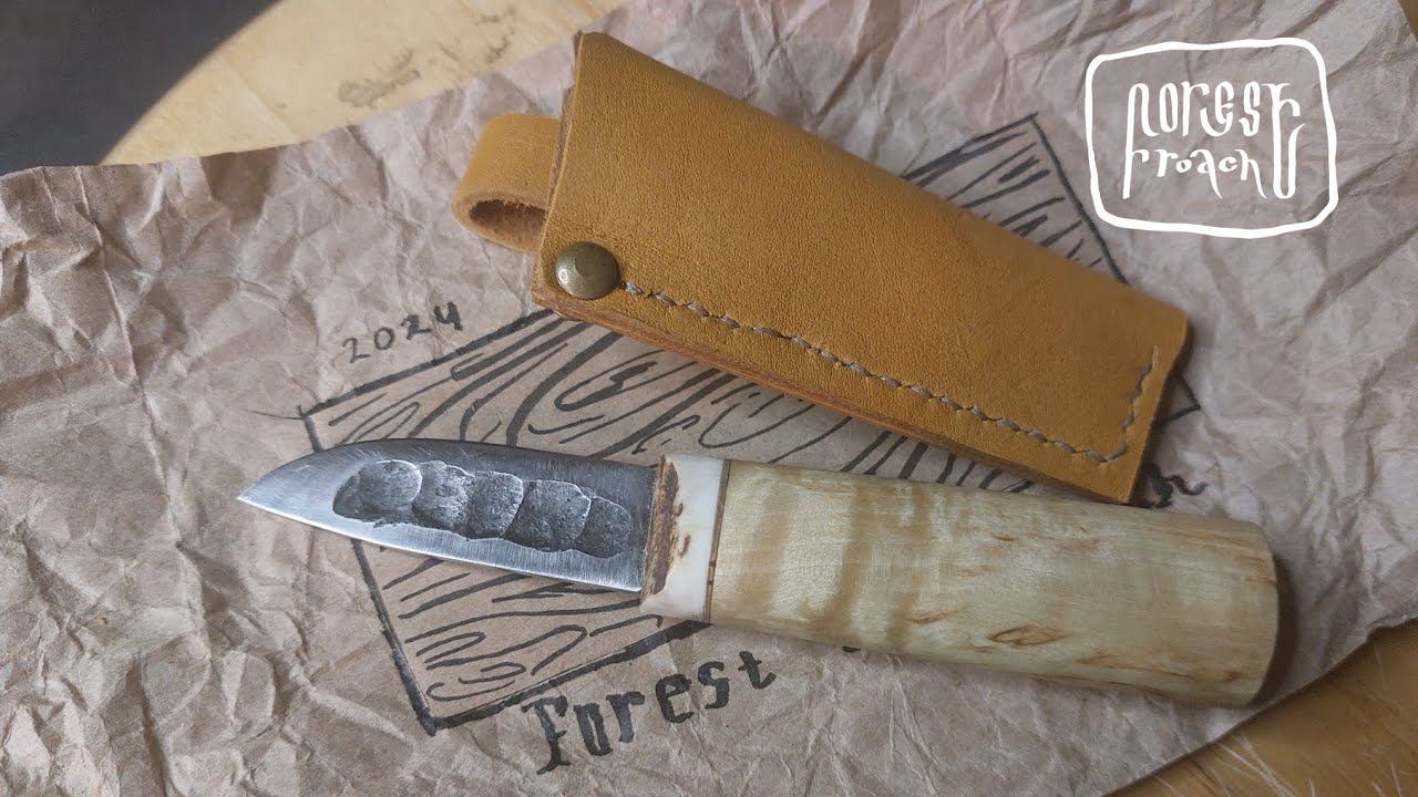 ИЗГОТОВЛЕНИЕ МАЛОГО ЯКУТСКОГО НОЖА /БЫХЫЧЧА/ Х12МФ, РОГ, БЕРЕСТА, КОРЕЛКА. смотреть онлайн
