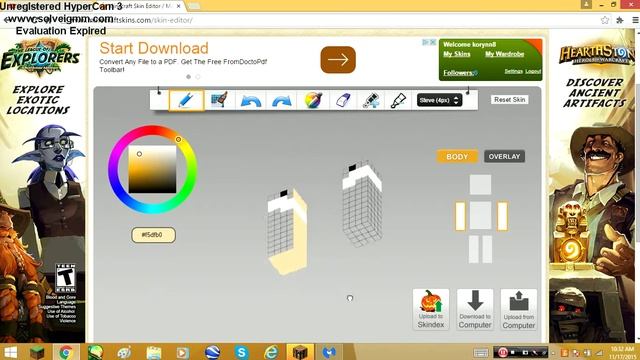 Minecraft Skin Making #1 - (Cute Flower Girl)