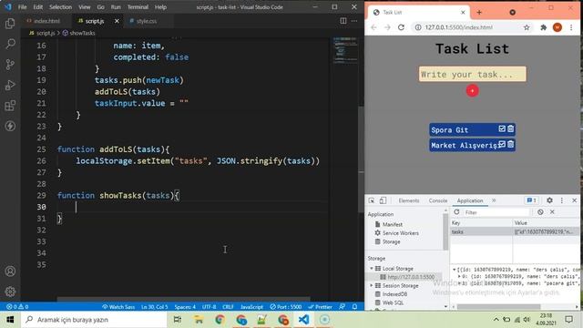 Javascript Task List Uygulaması смотреть онлайн