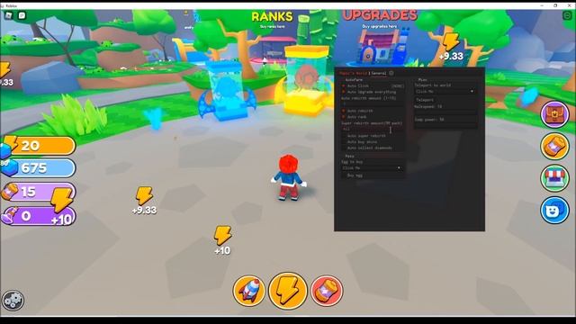 Roblox Super Clicker Simulator Script (AutoClick, AutoRebirth, AutoBuy Eggs, AutoRank) смотреть онлайн