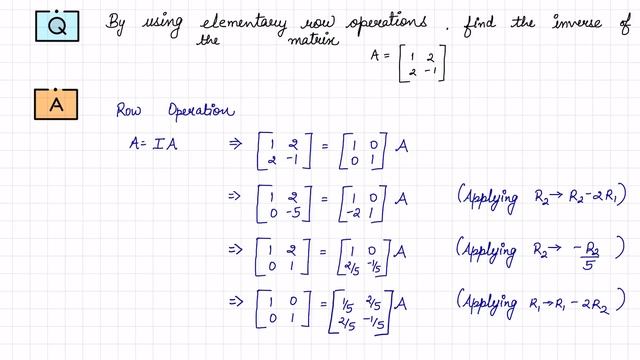 Finding Inverse of a Matrix using Elementary Operations | Class 12 Maths | Boards | Lecture 4 смотреть онлайн
