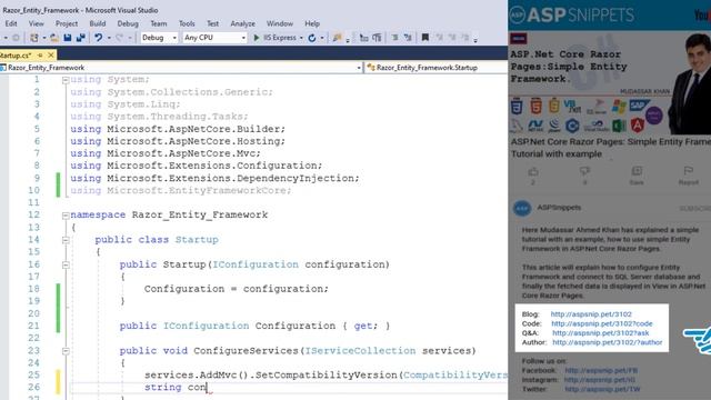ASP.Net Core Razor Pages: Simple Entity Framework Tutorial with example смотреть онлайн