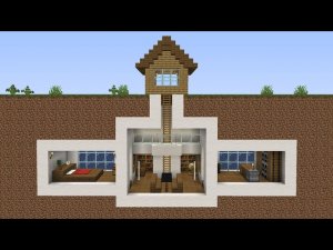 Майнкрафт - Как построить секретную скрытую подземную базу. Minecraft