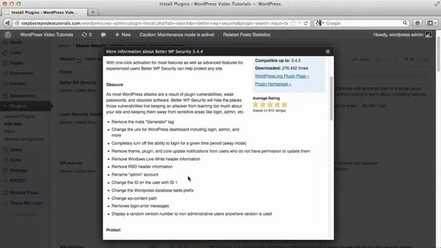 WordPress Tutorials 50 WP Better Security Protect Your Website смотреть онлайн