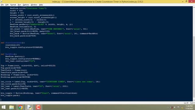 How to Create Countdown Timer in Python смотреть онлайн