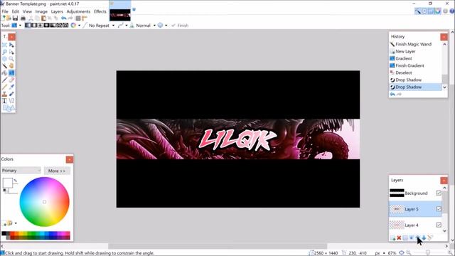 How To Make A Youtube Banner With Paint.net! No Photoshop Required - Credit to Timmy Taco смотреть онлайн