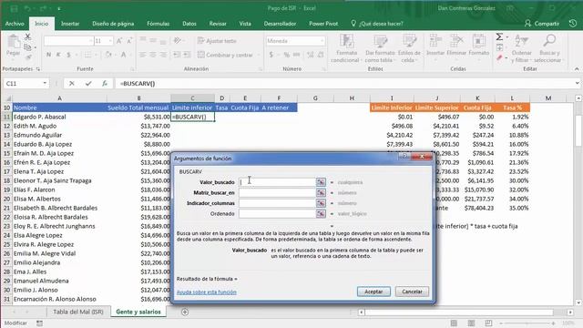 Como calcular el ISR Impuesto sobre la Renta en Excel con BuscarV смотреть онлайн