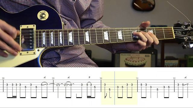 Jethro Tull Aqualung Solo - Guitar Tab - Tutorial - Lesson смотреть онлайн