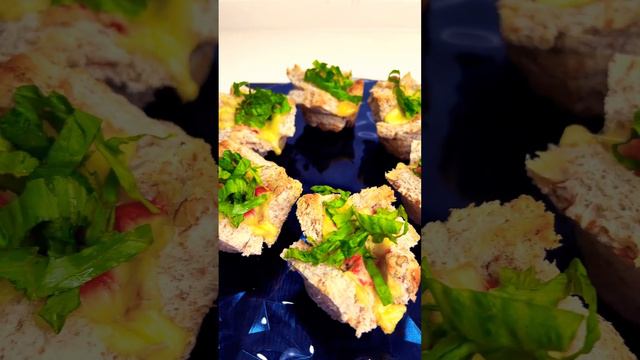 Закусочные корзинки на праздничный стол из хлеба для тостов! смотреть онлайн
