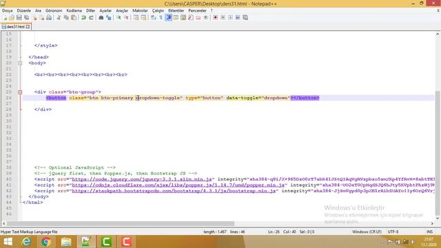 Bootstrap 4 Dersleri 31 - Dropdown 2 смотреть онлайн