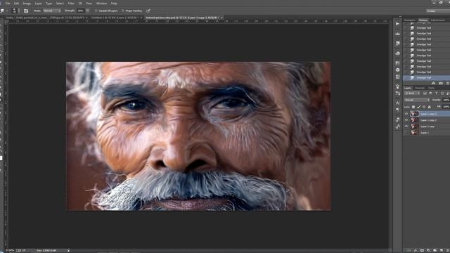 Tutorial Photoshop in romana efect de pictura cu unealta smudge смотреть онлайн