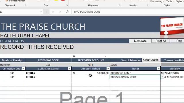 Church Account | Excel VBA Template - Part 1 Video смотреть онлайн