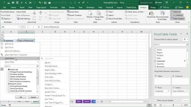 Excel Pivot Table Quirk: Pivot Table Search Bug - Episode 2212 смотреть онлайн