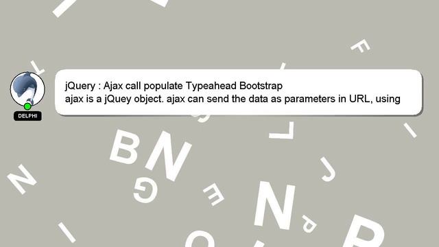jQuery : Ajax call populate Typeahead Bootstrap смотреть онлайн