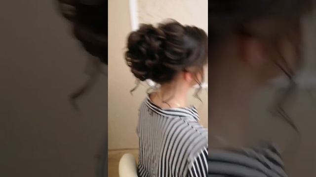 свадебная прическа: средний пучок смотреть онлайн