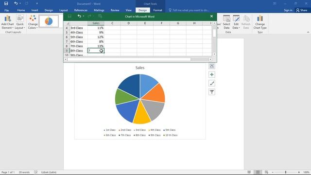 How to Create Pie Chart in Word | How to Make Pie Chart in Word смотреть онлайн