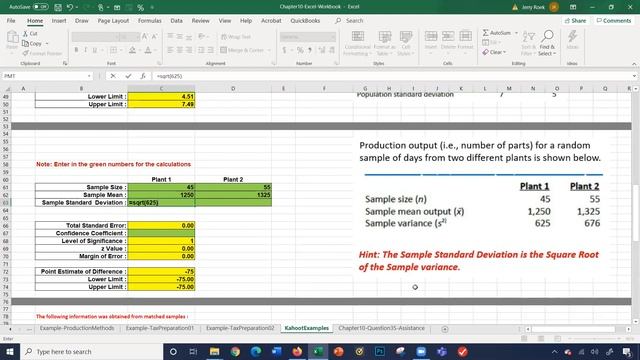 Business Analytics Chapter10 Excel (Interval Estimate Examples) смотреть онлайн