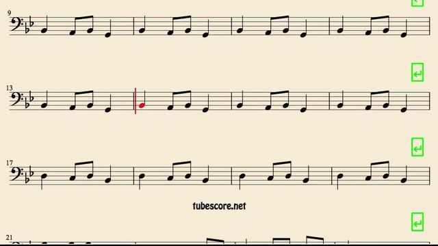 Carol of the Bells Sheet Music for Trombone Cello Tube Euphonium and Bassoon смотреть онлайн
