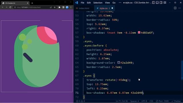 Zombie CSS Art смотреть онлайн