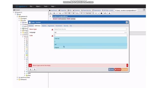 Procedimientos almacenados en Postgresql. смотреть онлайн