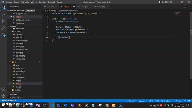22. Agregando Fecha y Reloj dinámico básico con JavaScript, Php y MySQL смотреть онлайн