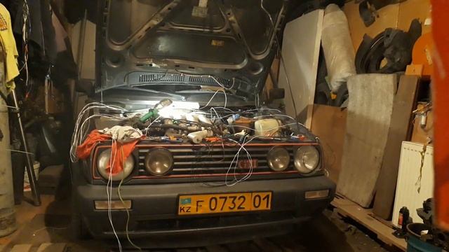 Гольф 2 ГТИ 87' первый запуск Megasquirt 2 Extra смотреть онлайн