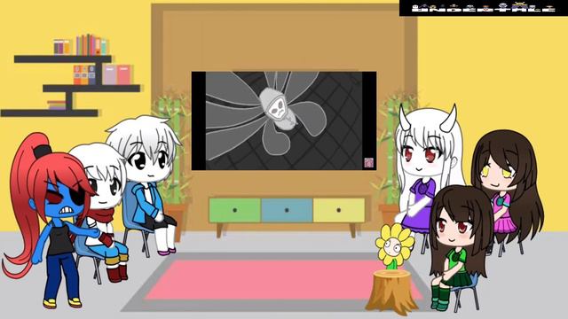 Undertale reacts to Sans VS Flowey смотреть онлайн