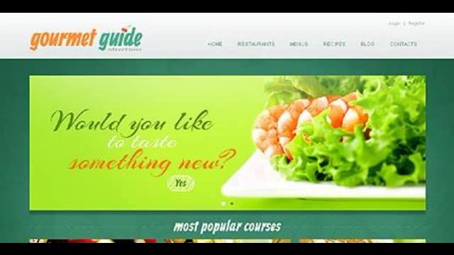 Preview Green Restaurant Reviews Joomla Template by Oldman смотреть онлайн